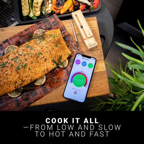 Meater Plus ambient temperature display helps manage grill or oven heat