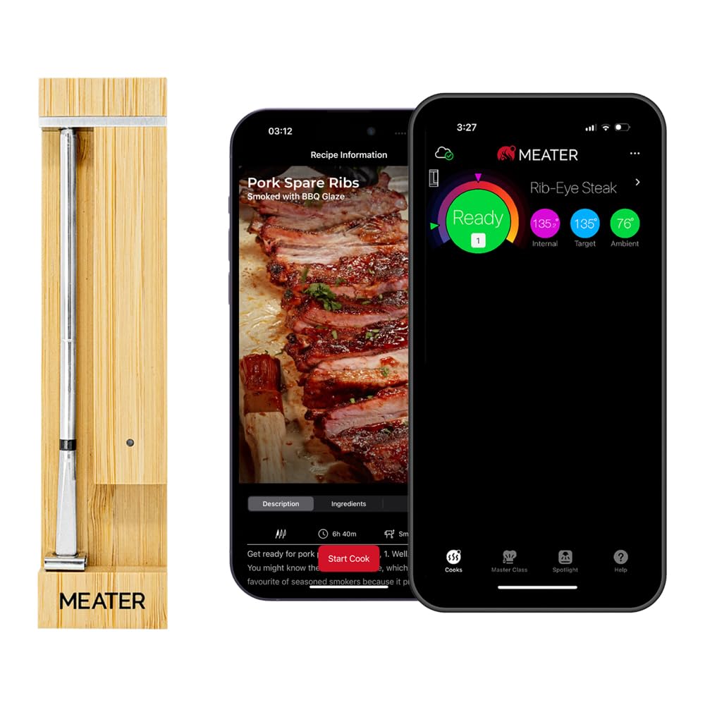 MEATER Pro grill close-up sensor highlighting precise temp tracking for grilling