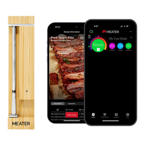 MEATER Pro grill close-up sensor highlighting precise temp tracking for grilling