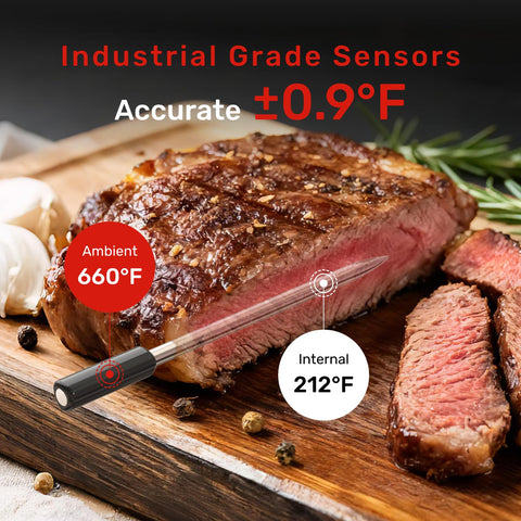 Meatmeet Pro app monitoring keeps you informed while you shop or relax