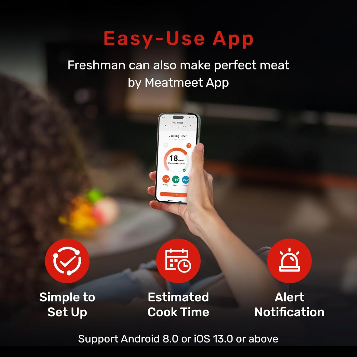Meatmeet Pro stainless steel probe delivering accurate temps across meats