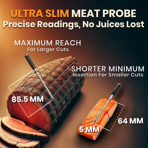 MeatStick V waterproof probe cleans easily after cooking.
