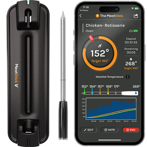 MeatStick V wireless thermometer base setup for seamless WiFi monitoring.