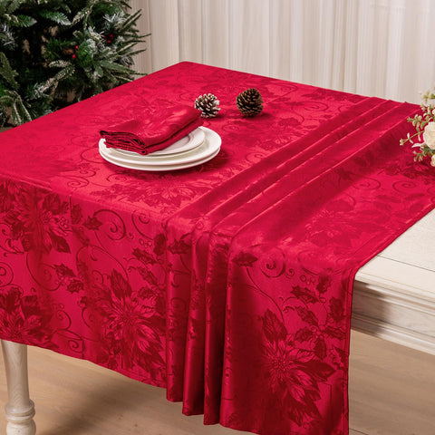 Mebakuk double-sided jacquard design adds depth to festive table settings.