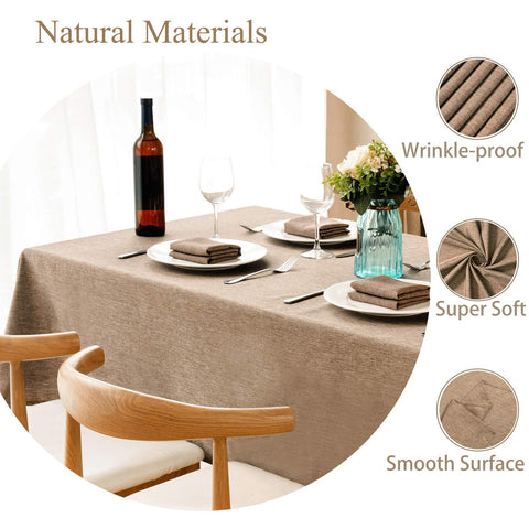 Mebakuk wrinkle-resistant table cover keeping a neat look through meals