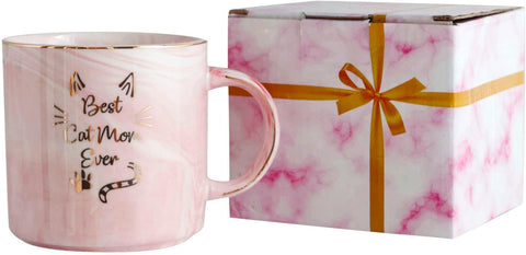 Mecai Best Mom Ever mug designed for cat lovers, a thoughtful gift.