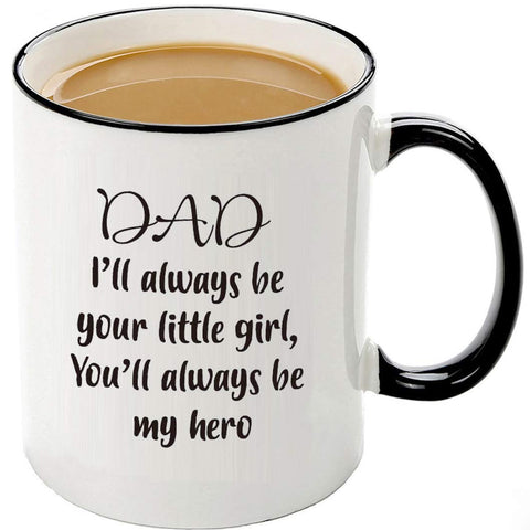 Mecai dad-daughter message mug showing a heartfelt note for daily inspiration