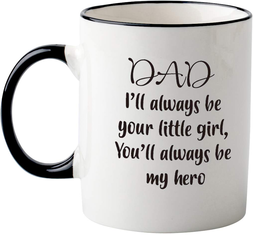 Mecai heartful print mug with hero message, perfect for Dad's morning coffee