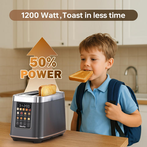 Mecity toaster with 5 browning levels for customized toast