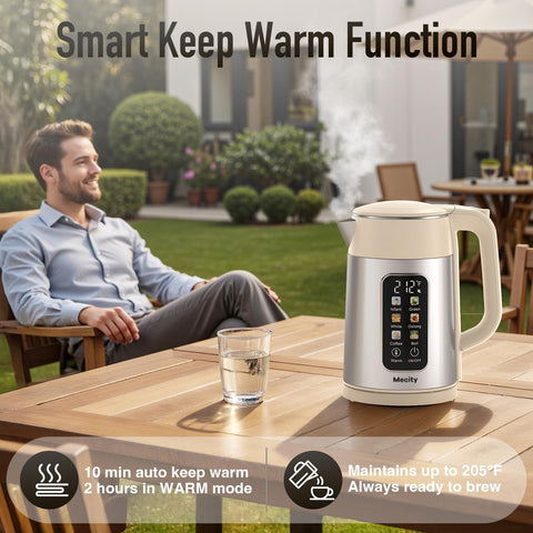 Mecity 1.7L capacity ideal for families and entertaining with fewer refills.