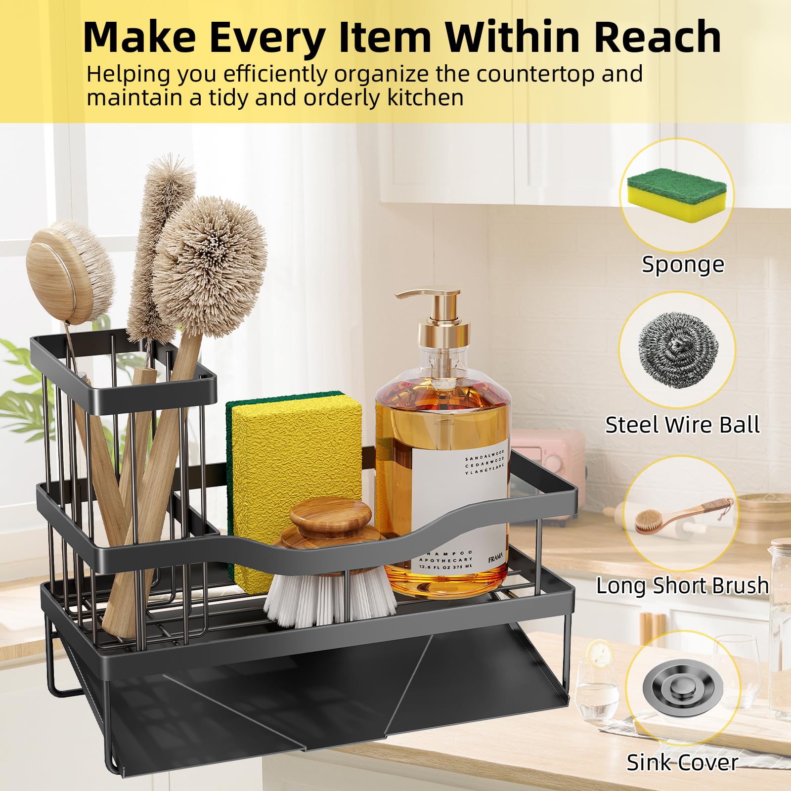 Mecyfaty anti-slip base prevents sliding and protects countertops during use.
