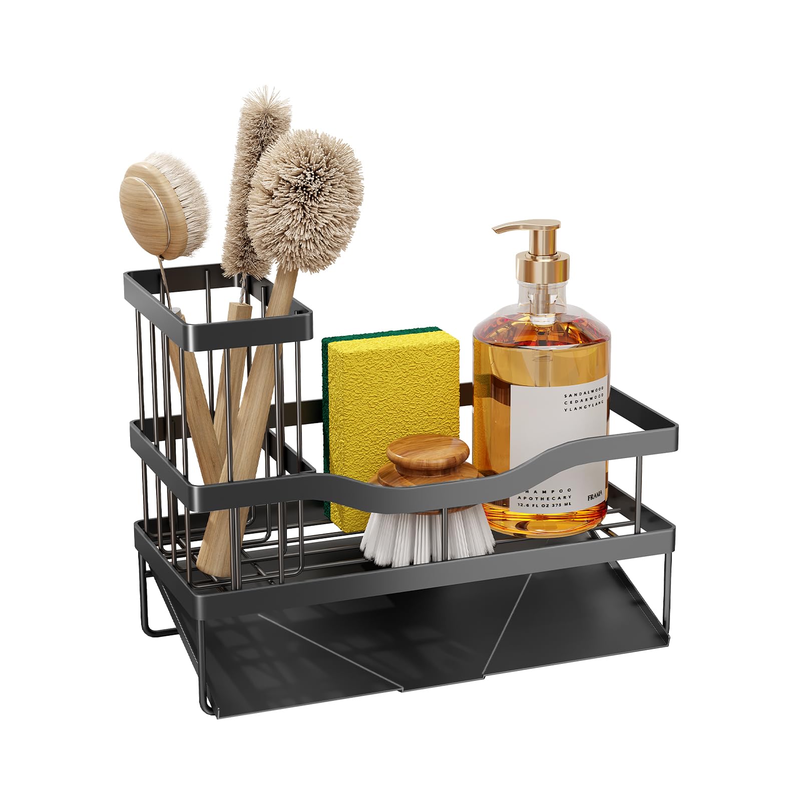 Mecyfaty compact storage helps maintain a tidy, hygienic sink area.