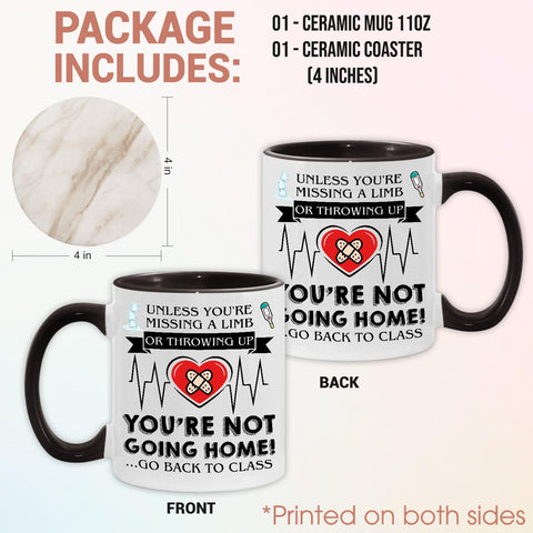 MEDROC ceramic coaster included with mug protects desks and surfaces.
