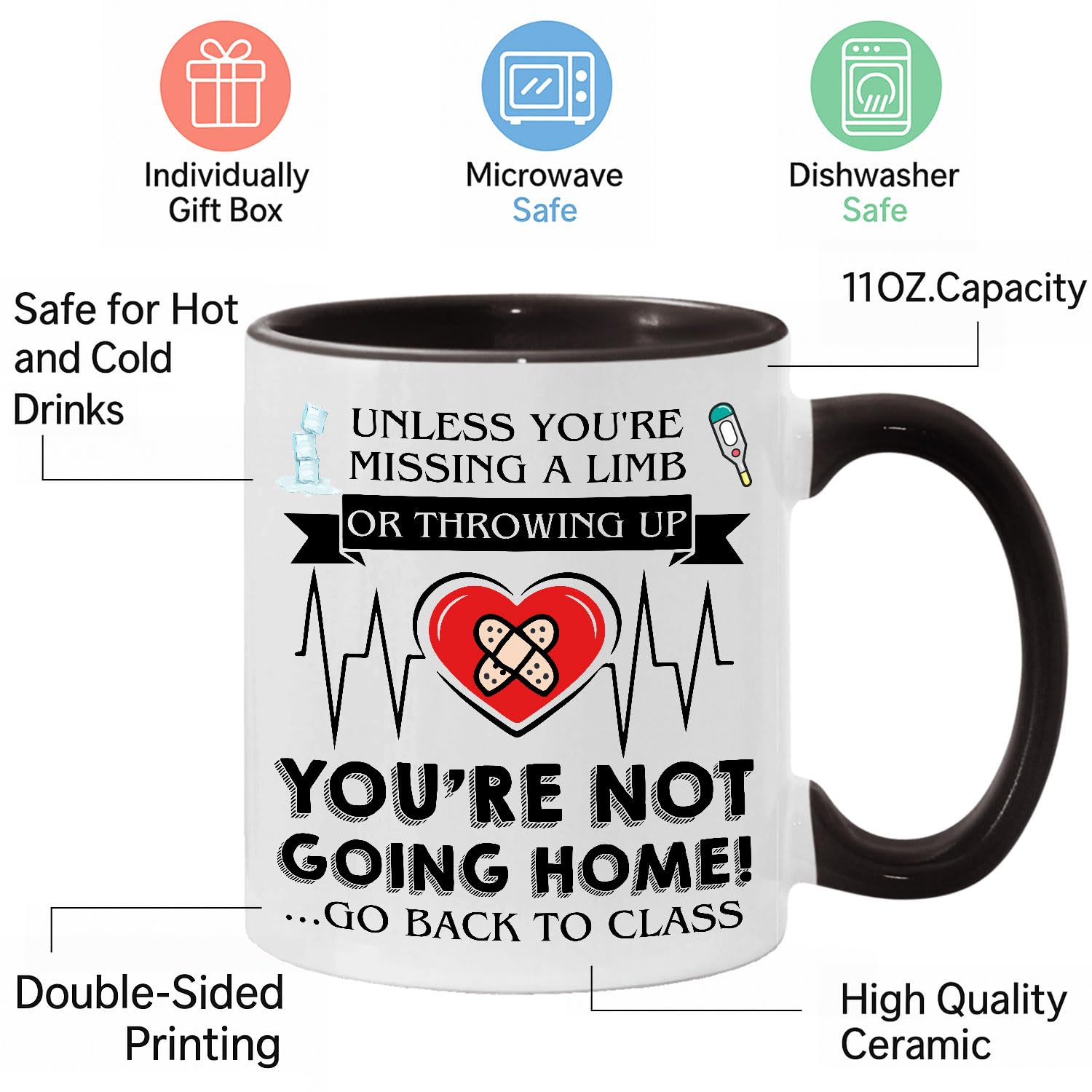 MEDROC mug features a witty quote recognizable by nurses during shifts.