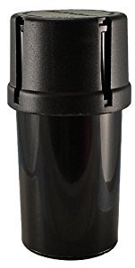 Medtainer built-in grinder in black for convenient on-the-go grinding and dosing.