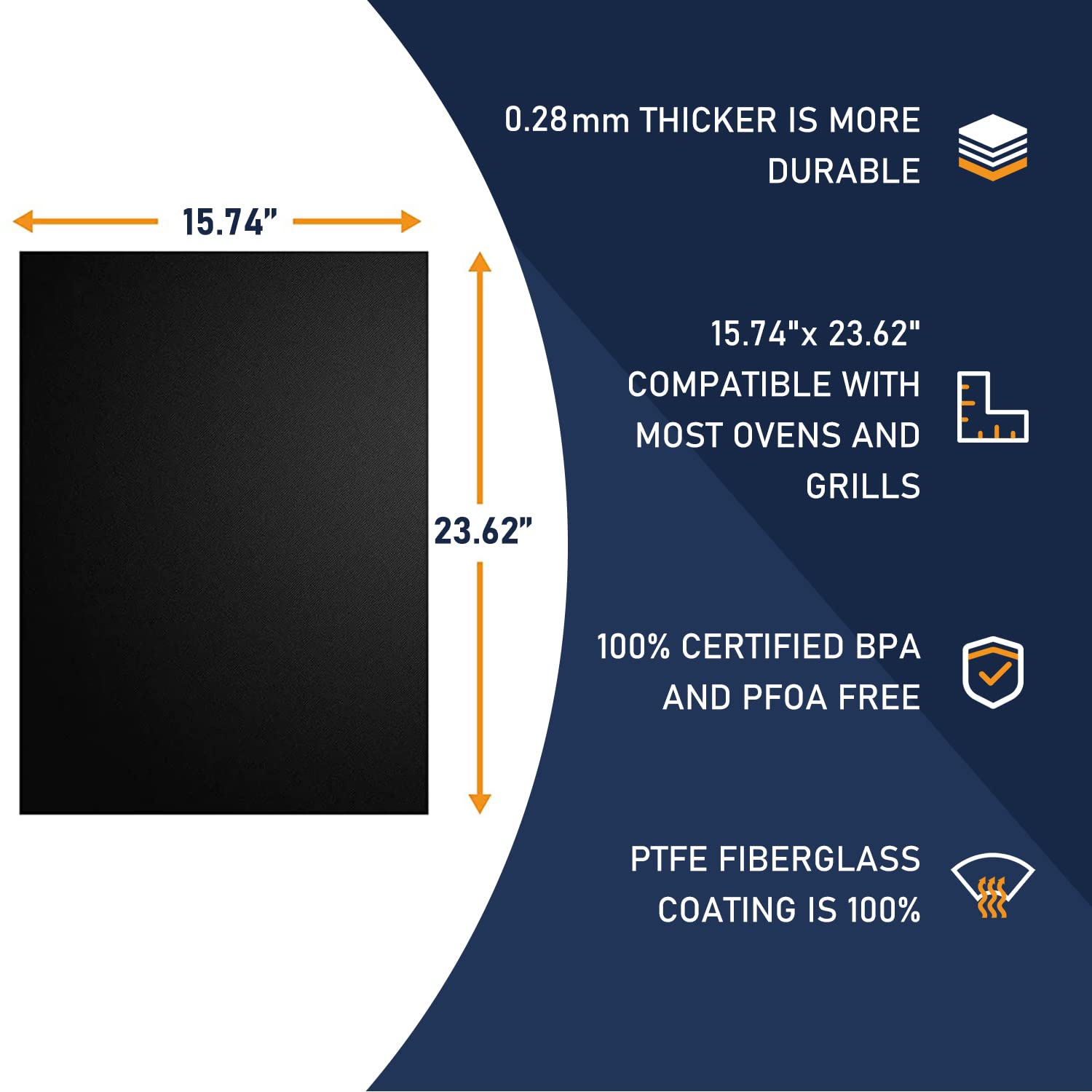 Meegoo oven liner BPA and PFOA free for safe use