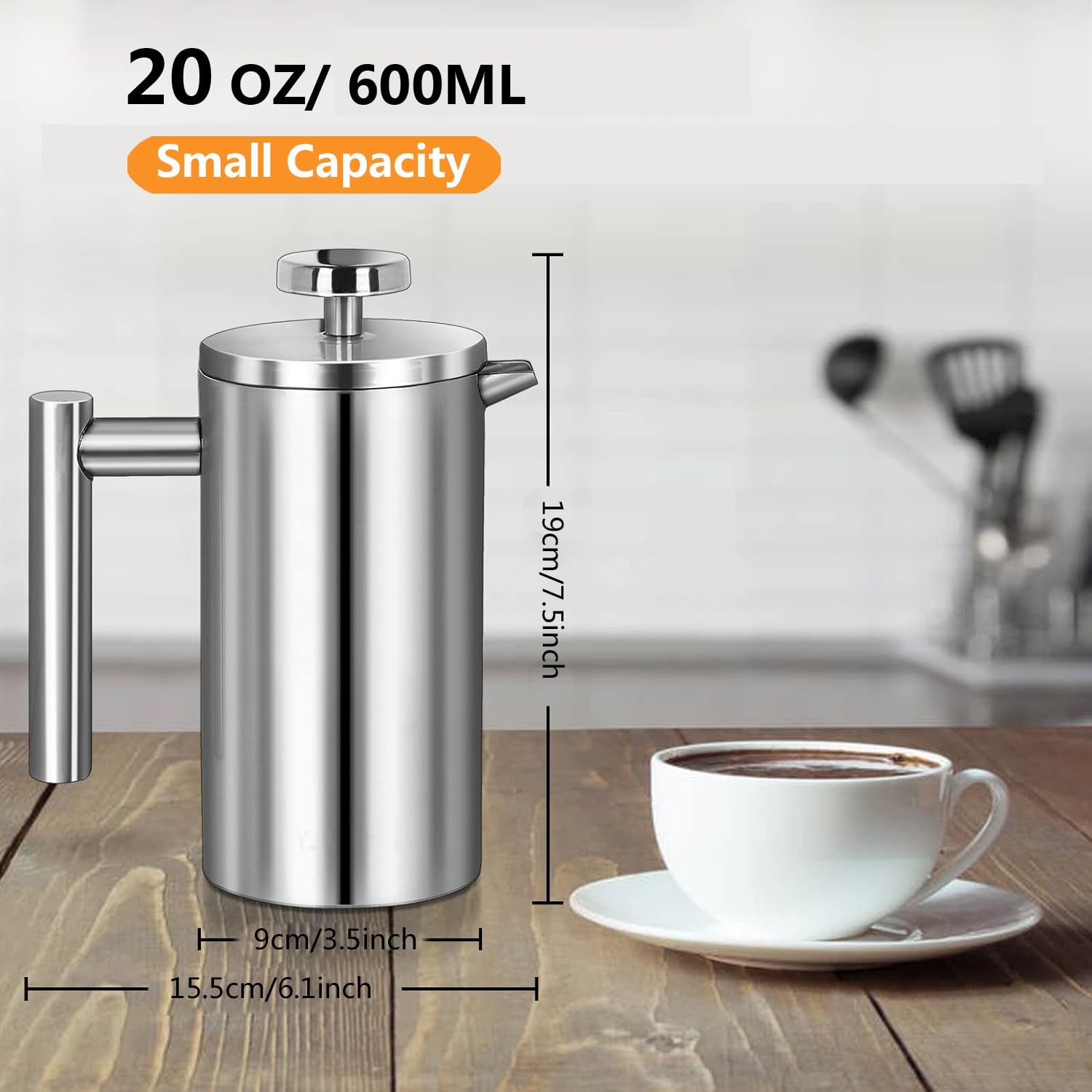 Meelio double-wall stainless steel insulation retains heat during outdoor brewing