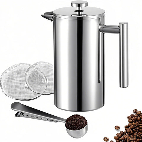 Meelio small French Press exterior shows compact 350ml design ideal for travel and home brewing.
