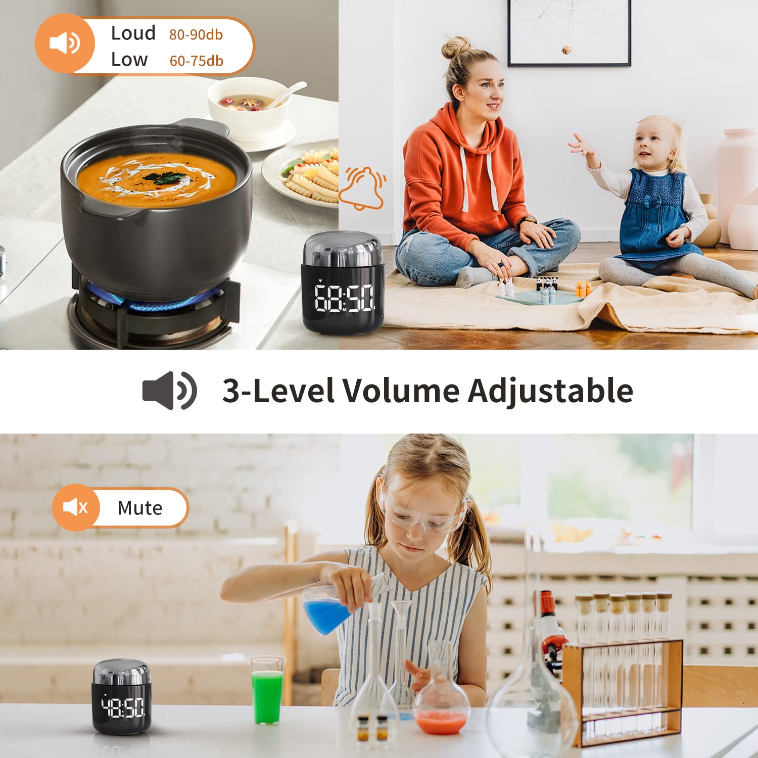 MeesMeek timer offers brightness levels and ECO mode for night use