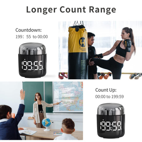MeesMeek timer supports countdown and count-up up to 199:59