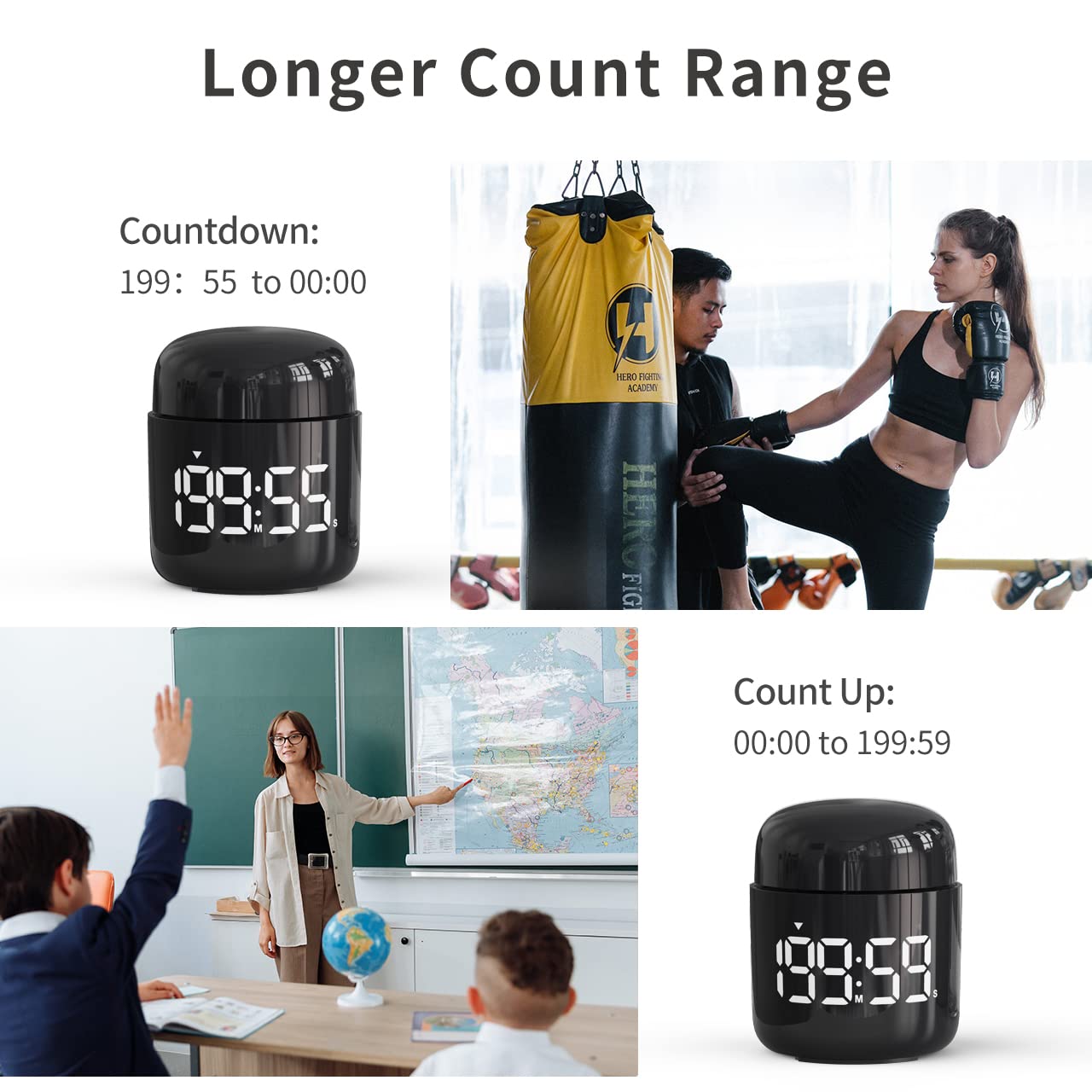 MeesMeek timer with multiple volume levels for flexible reminders