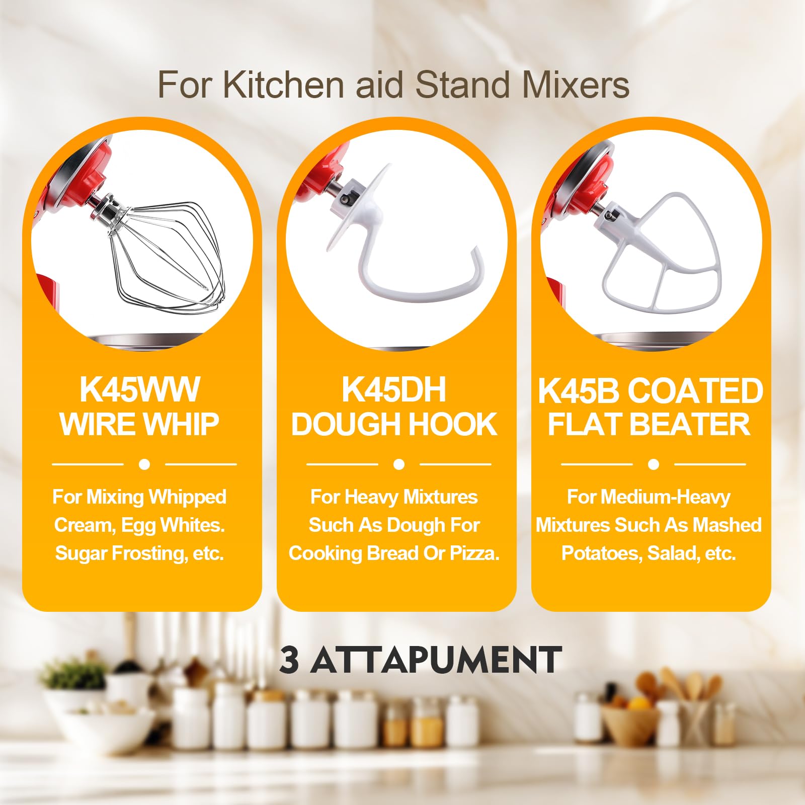 MEET JUICE K45DH dough hook for smooth kneading and airy breads.