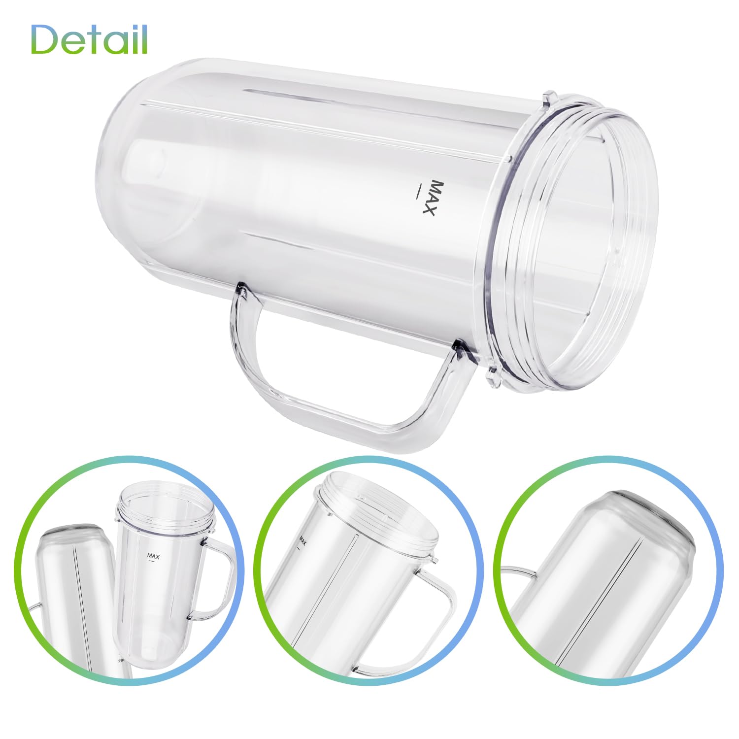 MEET JUICE two cups with handles for versatile batch blending