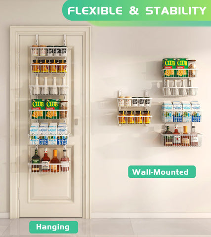 Mefirt adjustable deep baskets adapt to different items and heights.