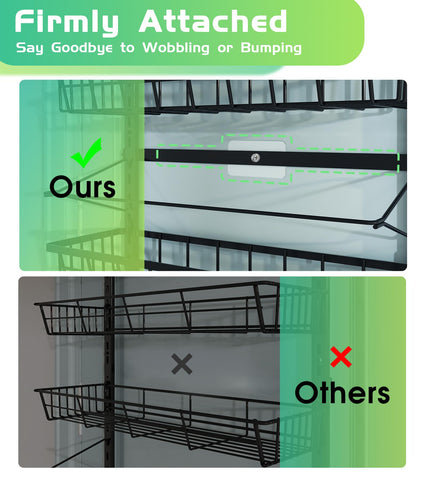 Mefirt wall-mount spice rack keeps spices visible and accessible.