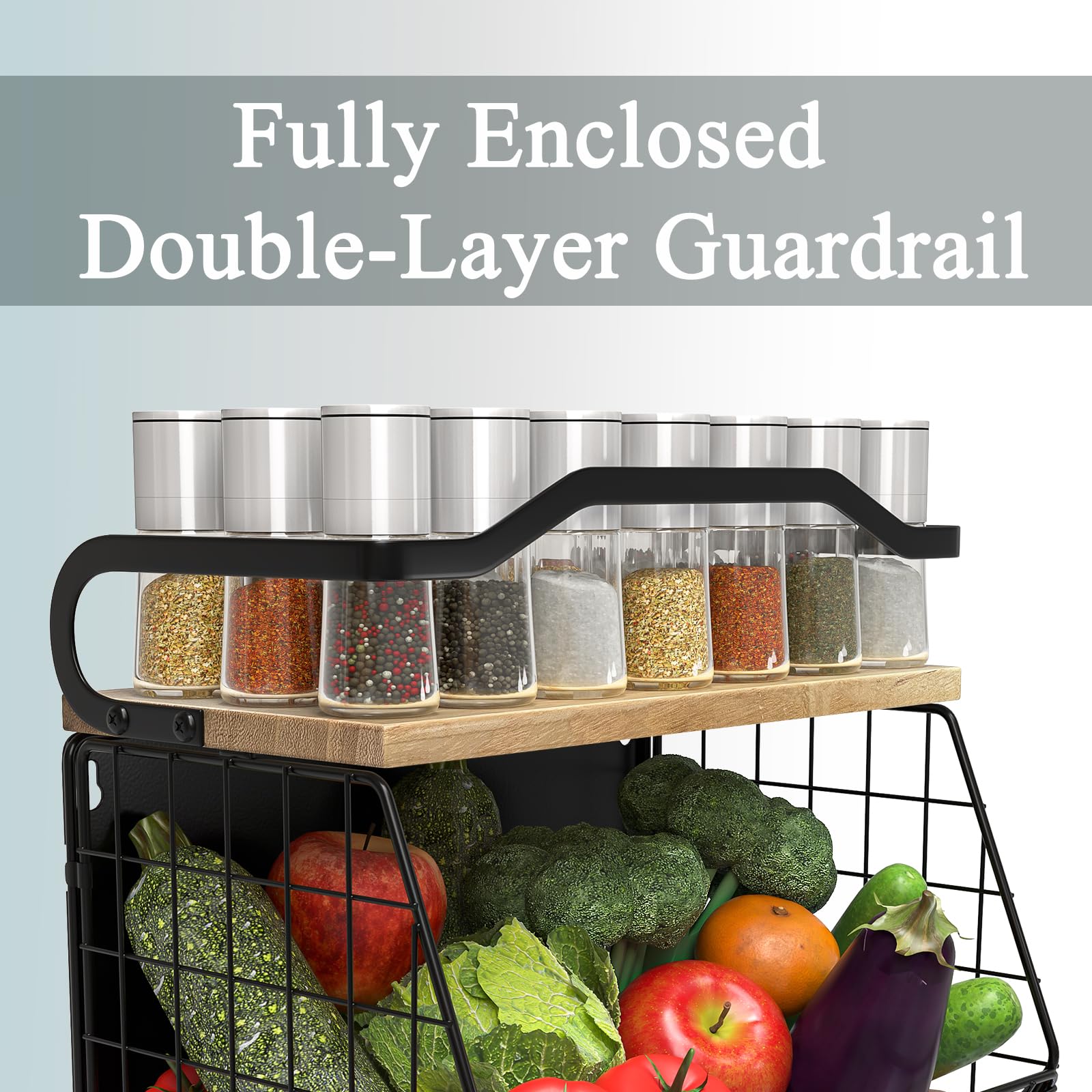 Mefirt fruit-potato-onion storage bin keeps produce organized and accessible
