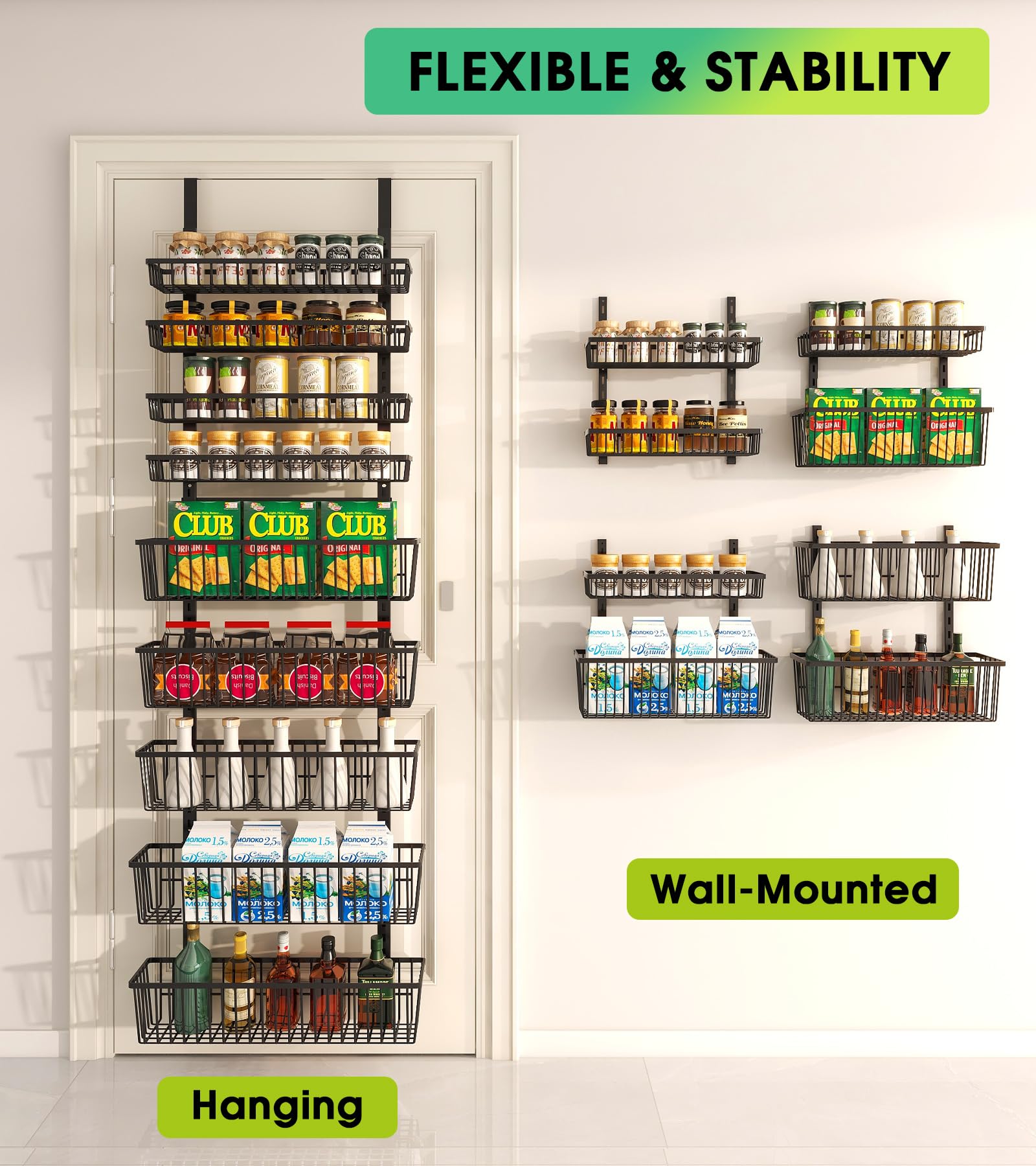 Mefirt door hanging organizer with 6 hooks keeps utensils handy.