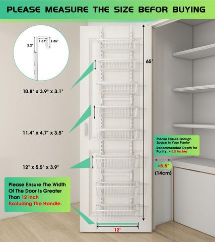 Mefirt white spice rack with deep baskets enabling organized pantry storage.