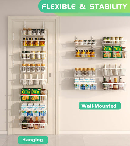 Mefirt wall-mount attachment secures the organizer with sturdy support.