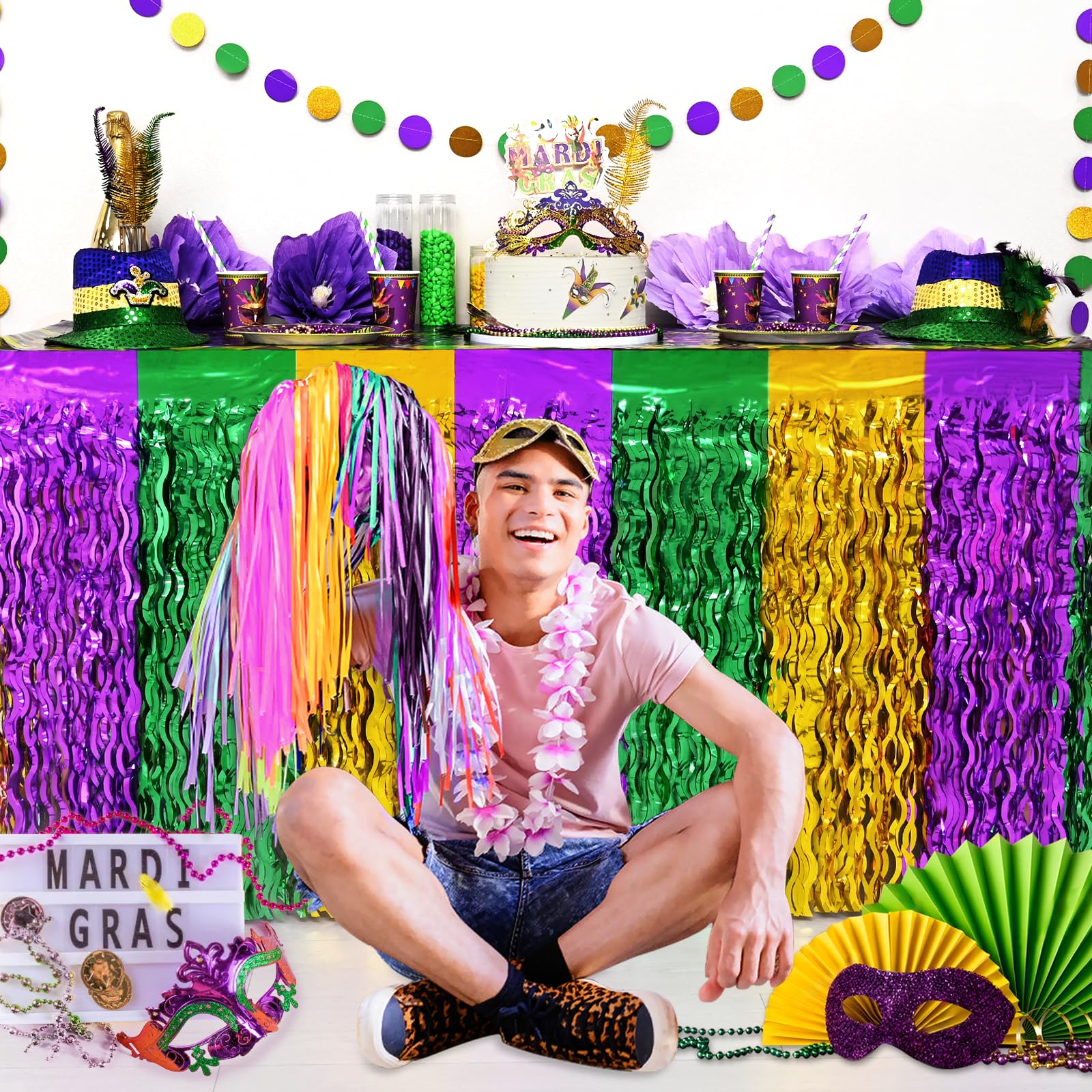 Durable, lightweight material maintains sparkle through celebrations.