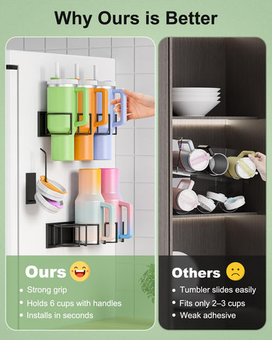 Compatible with Stanley 30oz and 40oz tumblers for easy organization.