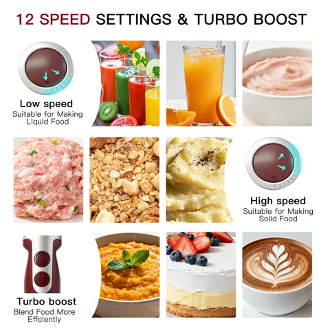 MEGAWISE 12-speed with turbo boosts blending of tough ingredients.
