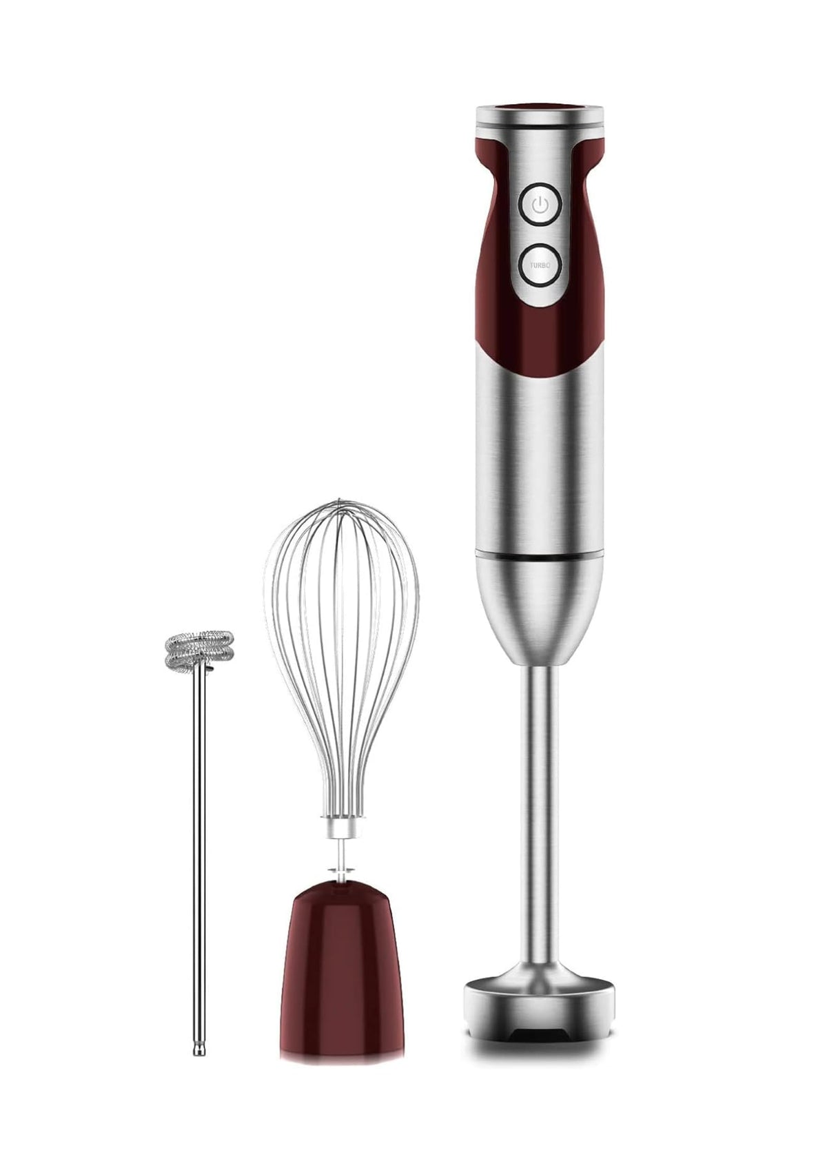 MEGAWISE 3-in-1 immersion blender motor delivers powerful, quiet blending.