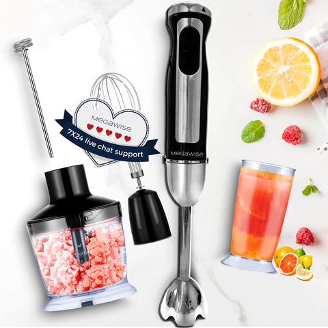 MEGAWISE 800W motor immersion blender delivering powerful performance