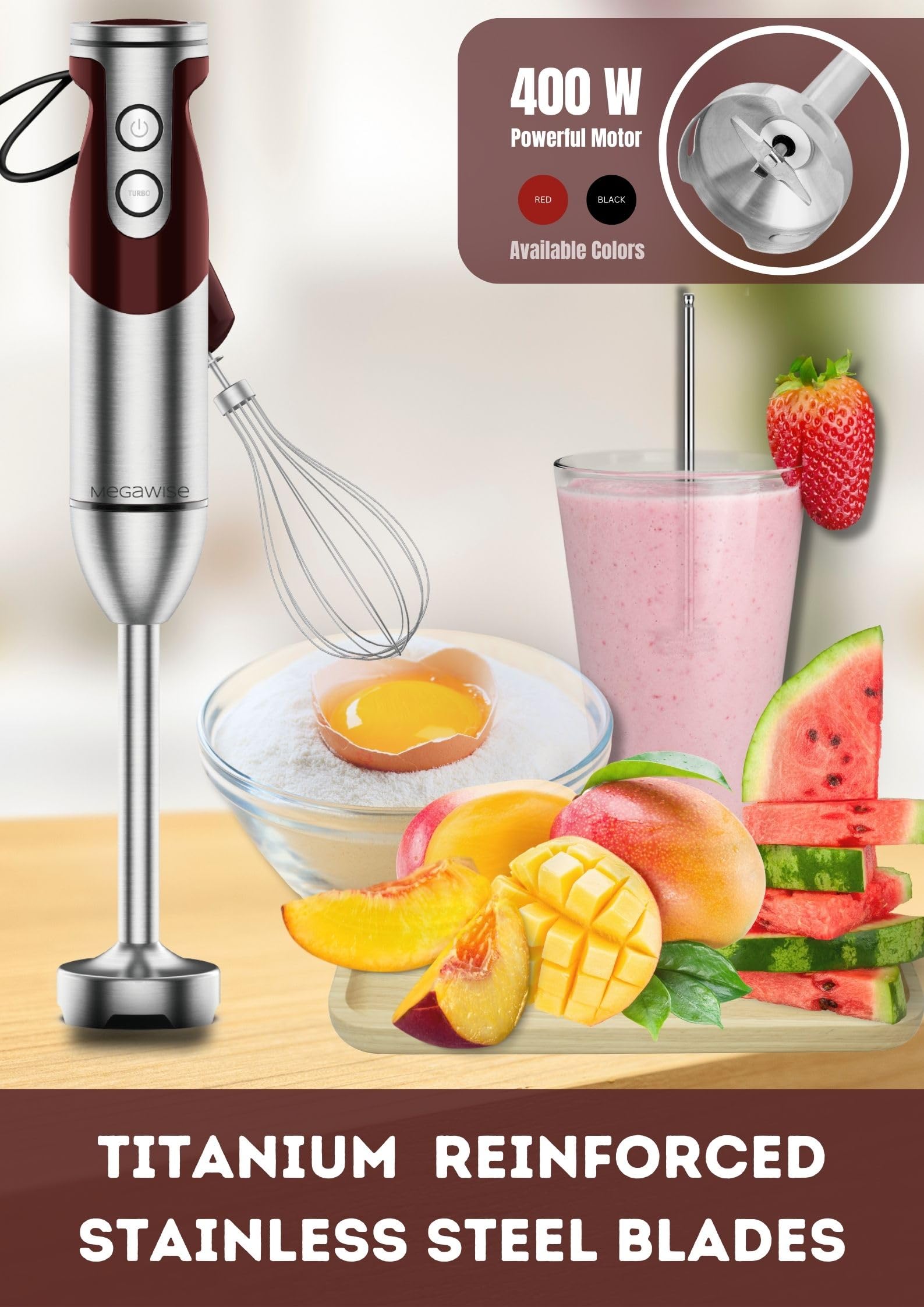 MEGAWISE Pro dishwasher-safe attachments enable quick cleanup