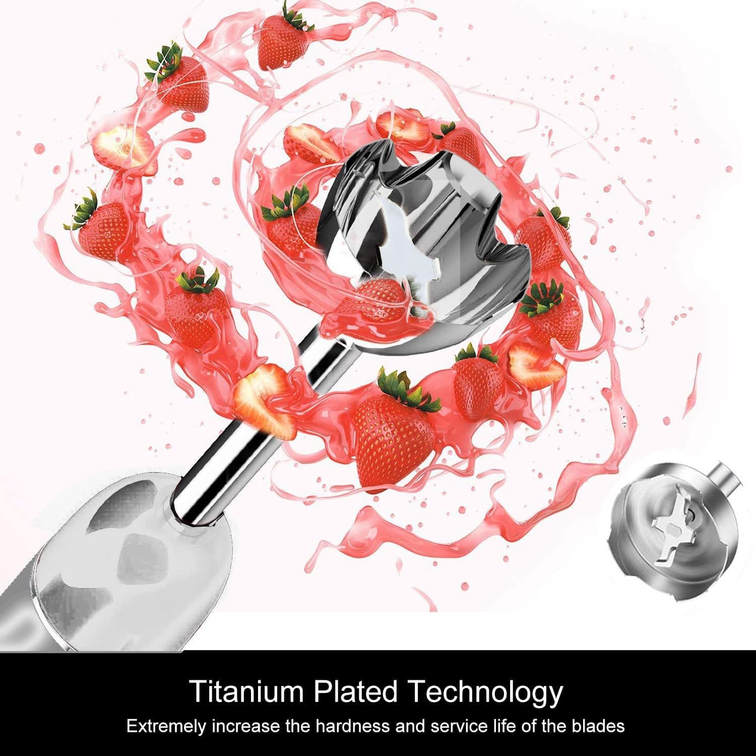 Ergonomic MegaWise Pro handle provides comfortable, non-slip grip during blending