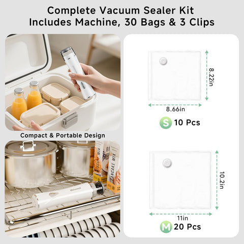 Mehomeli BPA-free bags ensure airtight, leak-free preservation