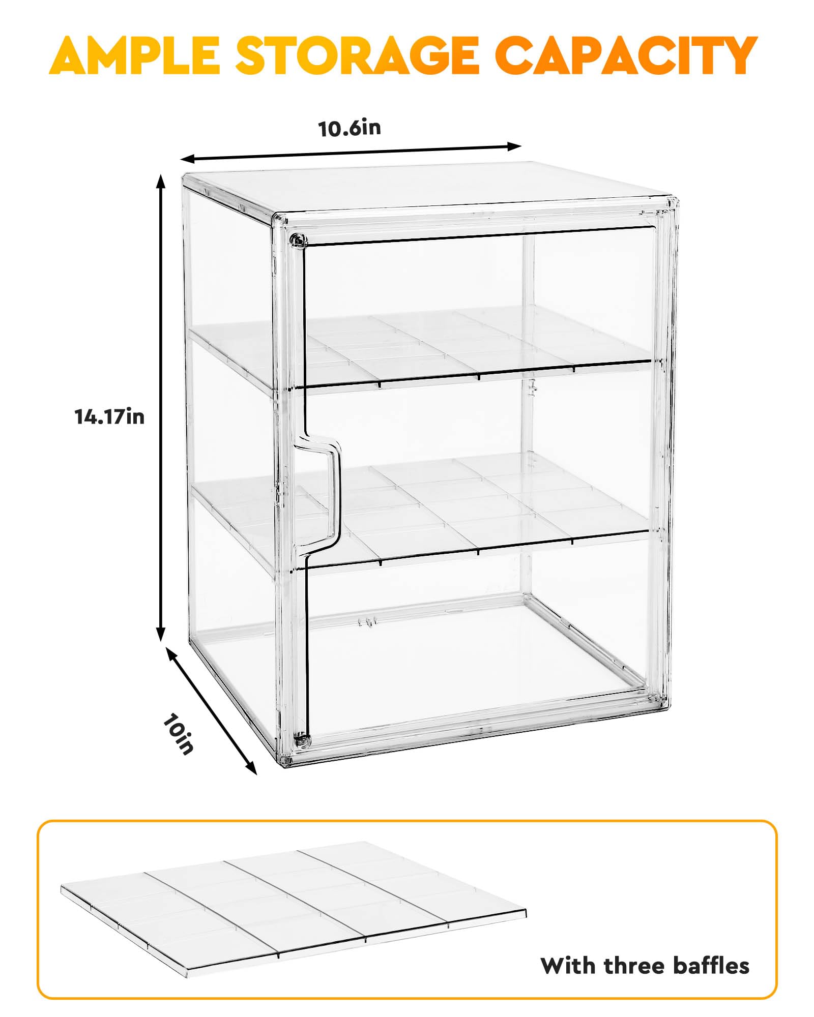 Large capacity MEI NIAN box stores muffins and bagels neatly