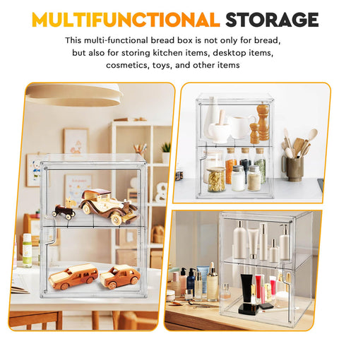 Transparent, durable construction keeps contents visible and resistant to deformation