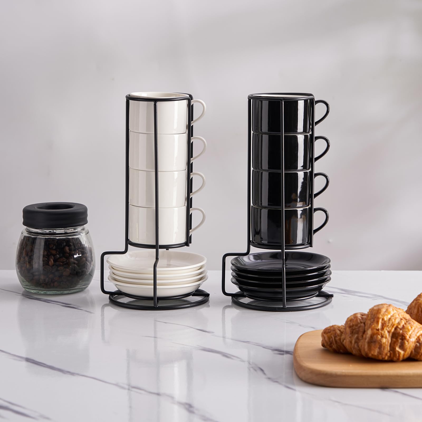 Meichu 2.5oz cups perfect for cappuccino, latte, or tea rituals.