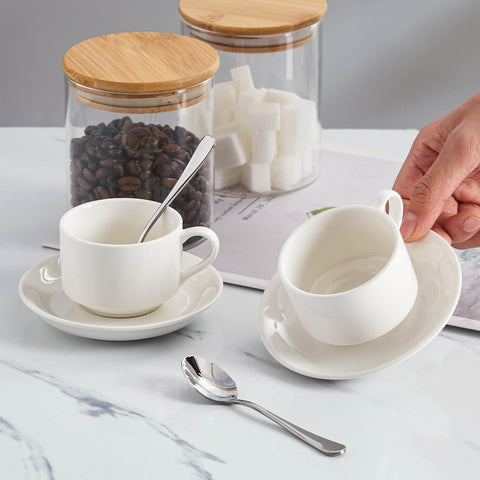 Meichu gift set of white espresso cups, ideal for a thoughtful coffee lover.