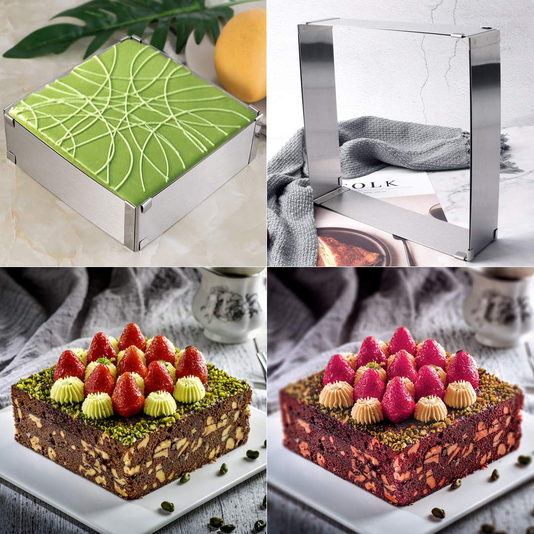 Meichu mousse ring supports round and square desserts