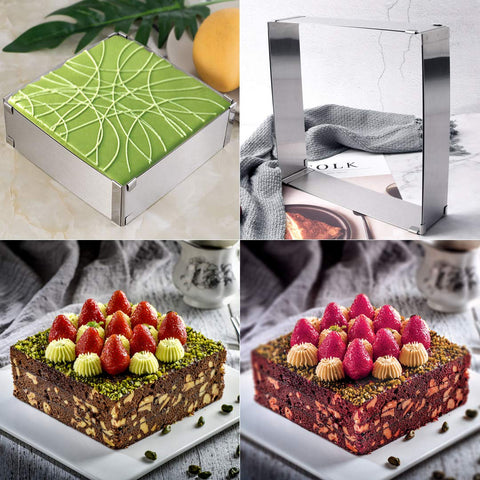Meichu mousse ring supports round and square desserts