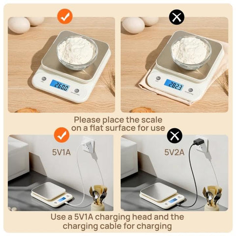Meilen scale with bowl-ready setup, quick tare and prep.
