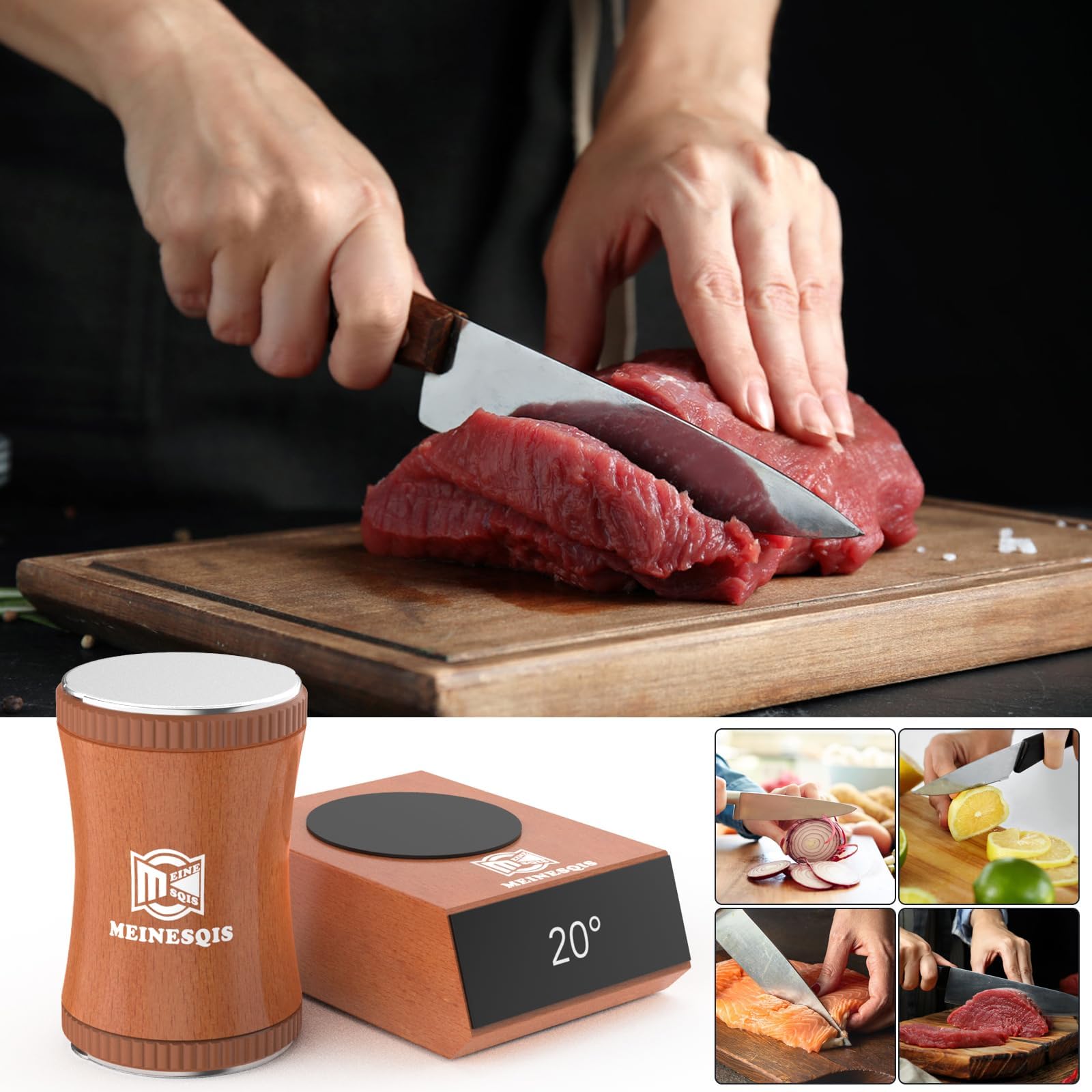 MEINESQIS diamond ceramic sharpening edge for improved blade care.