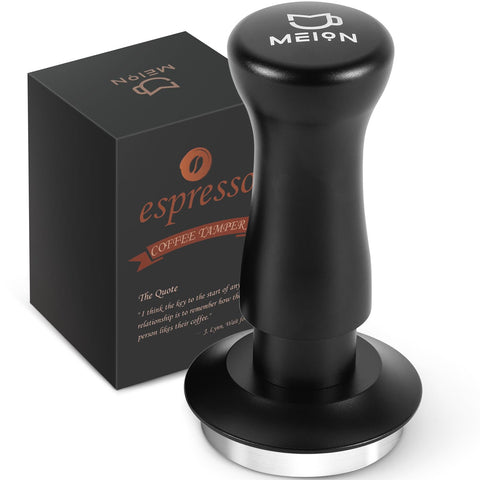 MEION espresso tamper 53.3mm base in stainless steel for even extraction
